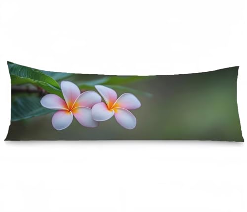 Seitenschläferkissen Bezug Blumen, Modern Kissenbezug 60x180, Samt Verbessern Sie Schlafqualität Pillow Case, Doppelseitig Drucken mit Unsichtbarem Reißverschluss für Schlafzimmer Sofa Bett, Model707 von Zhngshlg