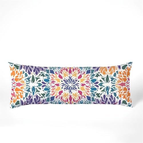 Seitenschläferkissen Bezug Böhmen, Farbe Kissenbezug 40x120, Samt Verbessern Sie Schlafqualität Pillow Case, Doppelseitig Drucken mit Unsichtbarem Reißverschluss für Schlafzimmer Sofa Bett, Model470 von Zhngshlg