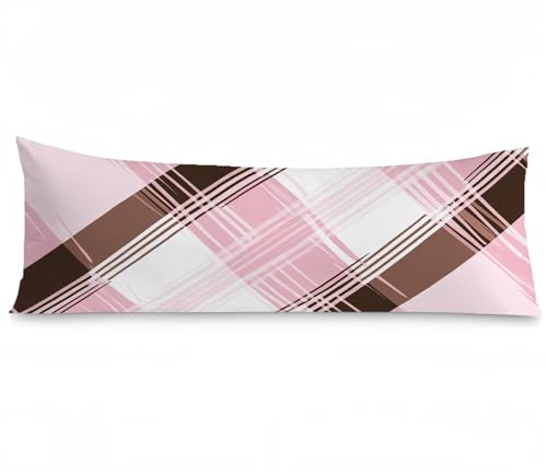 Seitenschläferkissen Bezug Gitter, Rosa Kissenbezug 40x145, Samt Verbessern Sie Schlafqualität Pillow Case, Doppelseitig Drucken Unsichtbarem Reißverschluss für Schlafzimmer Wohnzimmer Bett, Model335 Seitenschläferkissen Bezug Gitter, Rosa Kissenbezug 40x145, Samt Verbessern Sie Schlafqualität Pillow Case, Doppelseitig Drucken Unsichtbarem Reißverschluss für Schlafzimmer Wohnzimmer Bett, Model335 von Zhngshlg