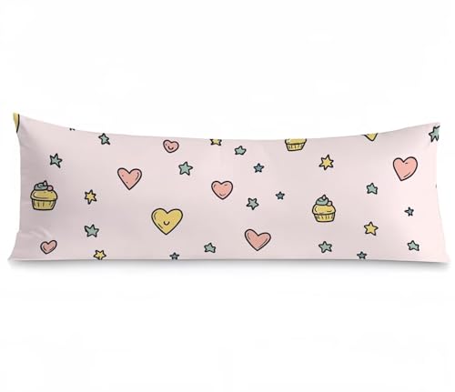 Seitenschläferkissen Bezug Liebe, Einfach Kissenbezug 30x90, Leinen Verbessern Sie Schlafqualität Pillow Case, Doppelseitig Drucken mit Unsichtbarem Reißverschluss für Sofa Wohnzimmer Bett, Model992 von Zhngshlg