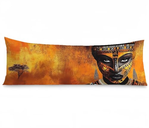 Seitenschläferkissen Bezug Maske, Afrika Kissenbezug 40x120, Leinen Verbessern Sie Schlafqualität Pillow Case, Doppelseitig Drucken mit Unsichtbarem Reißverschluss für Sofa Wohnzimmer Bett, Model347 Seitenschläferkissen Bezug Maske, Afrika Kissenbezug 40x120, Leinen Verbessern Sie Schlafqualität Pillow Case, Doppelseitig Drucken mit Unsichtbarem Reißverschluss für Sofa Wohnzimmer Bett, Model347 von Zhngshlg