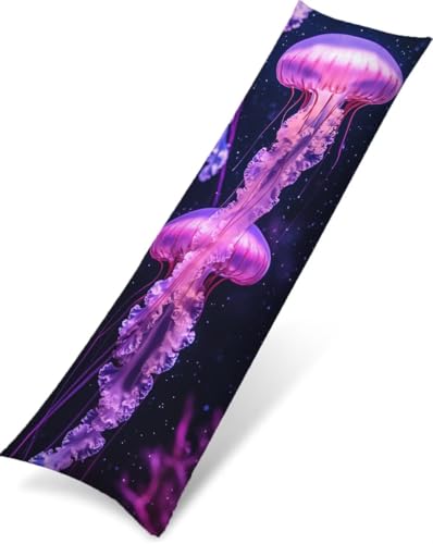 Seitenschläferkissen Bezug Qualle, Traum Kissenbezug 40x145, Samt Verbessern Sie Schlafqualität Pillow Case, Doppelseitig Drucken mit Unsichtbarem Reißverschluss für Schlafzimmer Sofa Bett, Model1400 Seitenschläferkissen Bezug Qualle, Traum Kissenbezug 40x145, Samt Verbessern Sie Schlafqualität Pillow Case, Doppelseitig Drucken mit Unsichtbarem Reißverschluss für Schlafzimmer Sofa Bett, Model1400 von Zhngshlg