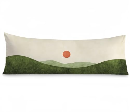 Seitenschläferkissen Bezug Sonnenuntergang, Einfach Kissenbezug 40x120, Samt Verbessern Sie Schlafqualität Pillow Case, Doppelseitig Drucken mit Reißverschluss für Schlafzimmer Sofa Bett, Model614 von Zhngshlg