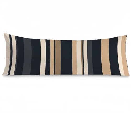 Seitenschläferkissen Bezug Streifen, Schwarz Kissenbezug 40x120, Samt Verbessern Sie Schlafqualität Pillow Case, Doppelseitig Drucken mit Unsichtbarem Reißverschluss für Schlafzimmer Bett, Model998 Seitenschläferkissen Bezug Streifen, Schwarz Kissenbezug 40x120, Samt Verbessern Sie Schlafqualität Pillow Case, Doppelseitig Drucken mit Unsichtbarem Reißverschluss für Schlafzimmer Bett, Model998 von Zhngshlg