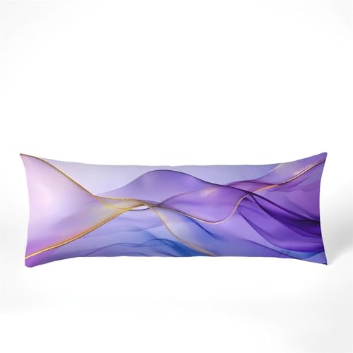 Seitenschläferkissen Bezug Welle, Streifen Kissenbezug 40x120, Samt Verbessern Sie Schlafqualität Pillow Case, Doppelseitig Drucken mit Unsichtbarem Reißverschluss für Schlafzimmer Sofa Bett, Model455 von Zhngshlg