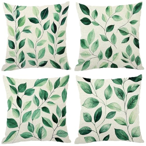 Sommer Kissenbezug 55x55, Outdoor Kissen Senf 4er Set Wetterfest Leinen Kissenbezüge, Doppelseitig Drucken mit Unsichtbarem Reißverschluss für Outdoor Deko Kissen Aesthetic, Balkon Garten Deko Z-666 Sommer Kissenbezug 55x55, Outdoor Kissen Senf 4er Set Wetterfest Leinen Kissenbezüge, Doppelseitig Drucken mit Unsichtbarem Reißverschluss für Outdoor Deko Kissen Aesthetic, Balkon Garten Deko Z-666 von Zhngshlg