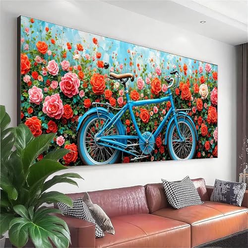 Diamond Painting Blume Diamond Painting Erwachsene Groß XXL 225x90 cm, 5D Fahrrad Diamant Malerei Basteln Mädchen ab 8 Jahre, DIY Runde Crystal Stickerei Cross Stitch Malerei für Deko Wohnzimmer K-4 Diamond Painting Blume Diamond Painting Erwachsene Groß XXL 225x90 cm, 5D Fahrrad Diamant Malerei Basteln Mädchen ab 8 Jahre, DIY Runde Crystal Stickerei Cross Stitch Malerei für Deko Wohnzimmer K-4 von Zhngzoyn
