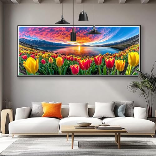 Diamond Painting Landschaft Diamond Painting Erwachsene Groß XXL 100x40 cm, 5D Blume Diamant Malerei Bilder Basteln Mädchen ab 8 Jahre, DIY Runde Crystal Stickerei Malerei für Deko Wohnzimmer C-9 Diamond Painting Landschaft Diamond Painting Erwachsene Groß XXL 100x40 cm, 5D Blume Diamant Malerei Bilder Basteln Mädchen ab 8 Jahre, DIY Runde Crystal Stickerei Malerei für Deko Wohnzimmer C-9 von Zhngzoyn