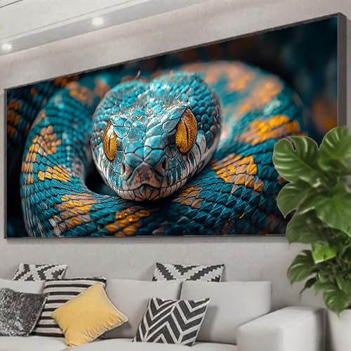 Diamond Painting Schlange Diamond Painting Erwachsene Groß XXL 200x80 cm, 5D Tier Diamant Malerei Bilder Basteln Mädchen ab 8 Jahre, DIY Eckige Steine Cross Stitch Malerei für Deko Wohnzimmer Z0-754 von Zhngzoyn