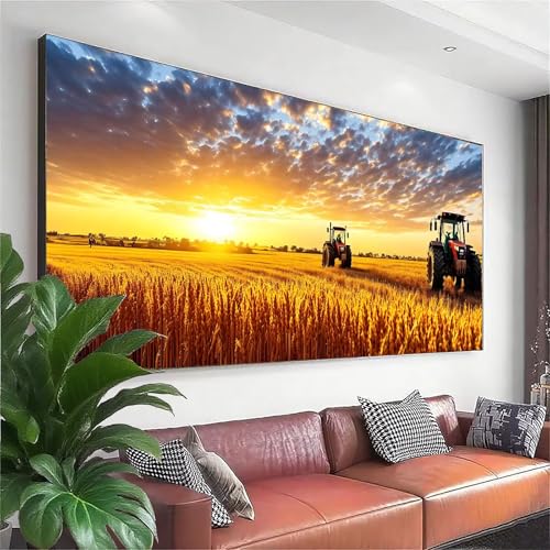 Diamond Painting Sonnenuntergang Diamond Painting Erwachsene Groß XXL 175x70 cm, 5D Landschaft Diamant Malerei Basteln Mädchen ab 8 Jahre, DIY Runde Crystal Stickerei Malerei für Deko Wohnzimmer S-2 von Zhngzoyn