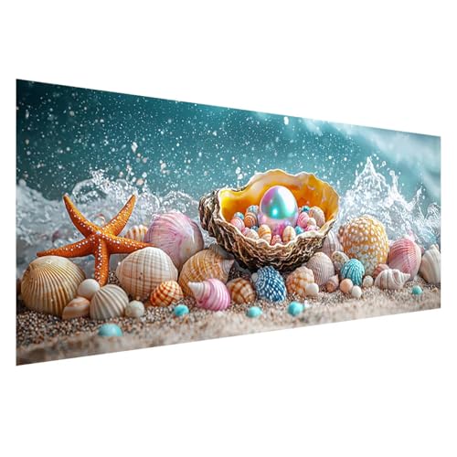 Diamond Painting Strand Diamond Painting Erwachsene Groß XXL 250x100 cm, 5D Hülse Diamant Malerei Bilder Basteln Mädchen ab 8 Jahre, DIY Eckige Steine Cross Stitch Malerei für Deko Wohnzimmer Z0-647 von Zhngzoyn