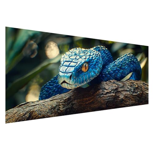 Diamond Painting Tier Diamond Painting Erwachsene 75x30 cm, 5D Schlange Diamant Malerei Bilder Basteln Mädchen ab 8 Jahre, DIY Eckige Steine Stickerei Cross Stitch Malerei für Deko Wohnzimmer Z0-761 von Zhngzoyn