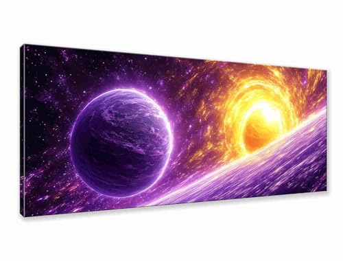 Diamond Painting XXL 100x40 cm, 5D Diamant Painting Bilder Universum Diamant Art Landschaft, DIY Runde Crystal Stickerei Kreuzstich Bastelset Erwachsene für Zimmer Deko, Geschenke für Frauen B-3 von Zhngzoyn