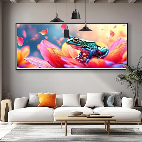 Diamond Painting XXL 175x70 cm, 5D Diamant Painting Bilder Frosch Diamant Art Malerei Blume, DIY Runde Crystal Stickerei Kreuzstich Bastelset Erwachsene für Zimmer Deko, Geschenke für Frauen J-7 Diamond Painting XXL 175x70 cm, 5D Diamant Painting Bilder Frosch Diamant Art Malerei Blume, DIY Runde Crystal Stickerei Kreuzstich Bastelset Erwachsene für Zimmer Deko, Geschenke für Frauen J-7 von Zhngzoyn