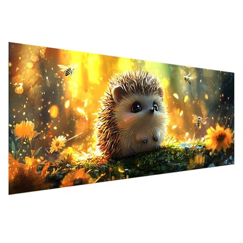 Diamond Painting XXL 200x80 cm, 5D Diamant Painting Bilder Igel Diamant Art Malerei Tier, DIY Eckige Steine Stickerei Kreuzstich Bastelset Erwachsene für Zimmer Deko, Geschenke für Frauen Z0-669 von Zhngzoyn