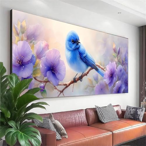 Diamond Painting XXL 225x90 cm, 5D Diamant Painting Bilder Blume Diamant Art Vogel, DIY Runde Crystal Stickerei Kreuzstich Mosaikherstellung Bastelset Erwachsene Zimmer Deko, Geschenke für Frauen Q-7 von Zhngzoyn