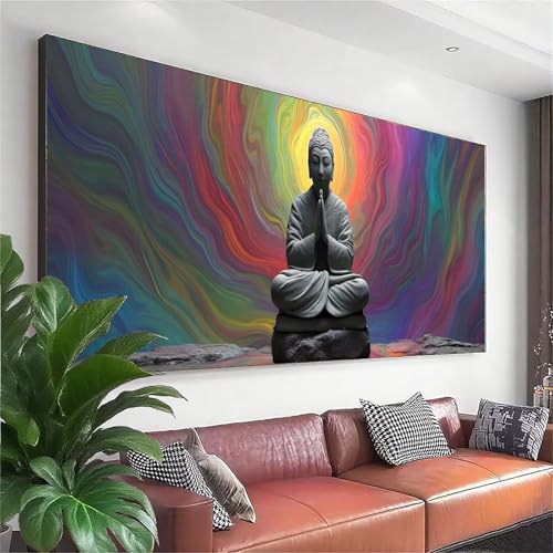 Diamond Painting XXL 250x100 cm, 5D Diamant Painting Bilder Zen Diamant Art Malerei Abstrakt, DIY Runde Crystal Stickerei Kreuzstich Bastelset Erwachsene für Zimmer Deko, Geschenke für Frauen Q-0 von Zhngzoyn
