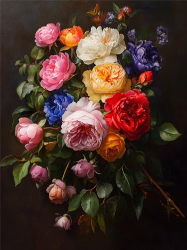 5D Diamond Painting Retro, Blumen Diamond Painting Erwachsene, 5D DIY Diamant Kunst Malerei Kinder Anfänger Crystal Art Stickerei Mosaikherstellung Malerei Set für Zimmer Wand Dekor 45x60cm, Model165 5D Diamond Painting Retro, Blumen Diamond Painting Erwachsene, 5D DIY Diamant Kunst Malerei Kinder Anfänger Crystal Art Stickerei Mosaikherstellung Malerei Set für Zimmer Wand Dekor 45x60cm, Model165 von Zhnncfgg