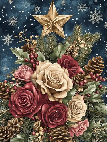 Diamond Painting Blume, Weihnachten Diamond Painting Kinder DIY Bastelset Erwachsene Runder Full Drill Crystal Art Stickerei Basteln für Zuhause Wanddekorationen, Geschenke für Frauen 20x30cm,Model170 Diamond Painting Blume, Weihnachten Diamond Painting Kinder DIY Bastelset Erwachsene Runder Full Drill Crystal Art Stickerei Basteln für Zuhause Wanddekorationen, Geschenke für Frauen 20x30cm,Model170 von Zhnncfgg