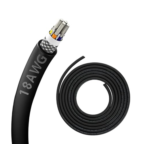 18AWG geschirmter Ketten-CNC-Draht 3,65 Meter(12FT) UL2464 verzinnter Kupferkern extremer flexibler 18-Spur-4-Kern-elektrischer Draht für CNC-Router-Maschine, CNC-Spindel, Roboterarm von Zhong Hua Jiang