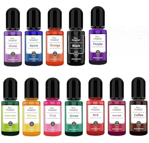 ZhongShuang 12stück Farbpigmente Farbe Für Gießpulver, Betonpigment Für Gipsbeschichtung DIY Produktion Zementbeschichtung Farbige Pigmente von ZhongShuang