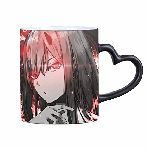 Darling in The Franxx Tasse Anime Zero Two/Ichigo lustige Tasse mit Farbwechsel, Porzellan, mehrfarbig von Zhongkaihua