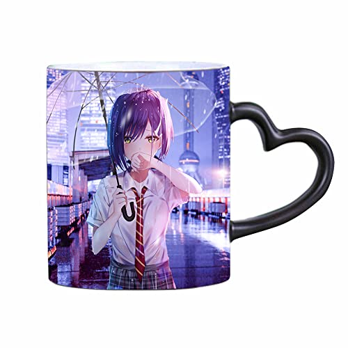 Darling in The Franxx Tasse Anime Zero Two/Ichigo lustige Tasse mit Farbwechsel, Porzellan, mehrfarbig von Zhongkaihua
