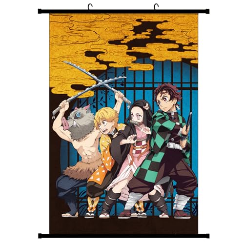 Kamado Tanjiro Anime Poster Wandkunst Dekor Agatsuma Zenitsu Anime Rollbild Hashibira Inosuke Scroll Poster Dekorative Wanddekoration für Zuhause Wohnzimmer Schlafzimmer Kamado Tanjiro Anime Poster Wandkunst Dekor Agatsuma Zenitsu Anime Rollbild Hashibira Inosuke Scroll Poster Dekorative Wanddekoration für Zuhause Wohnzimmer Schlafzimmer von Zhongkaihua