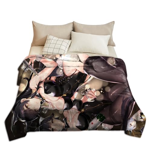 Zhongkaihua 2D Druck Azur Lane Decke Anime Decke Fleece Ultraweiche Flanelldecke für Sofa Bett Überwürfe Anime Bettwäsche Mädchen von Zhongkaihua