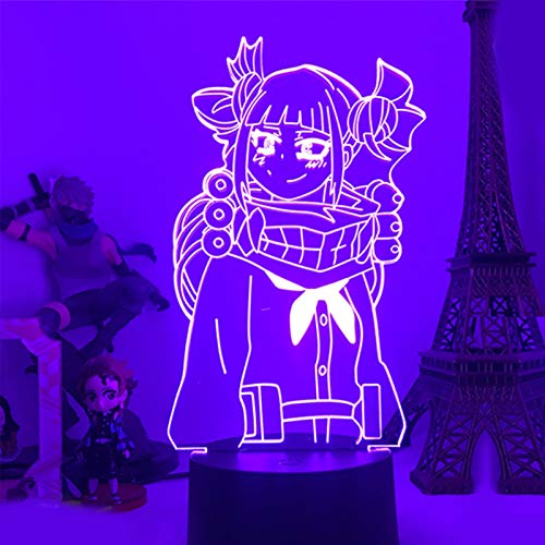 Zhongkaihua 3D-Licht Nachtlampe Anime Boku No Hero Academia Lampe USB-Touch-LED-Lampe 16 Farben Schreibtischlampe Kinder Anime kreatives Dekor Schlafzimmer Zuhause Tischlampe MHA Spielzeug Geschenke von Zhongkaihua