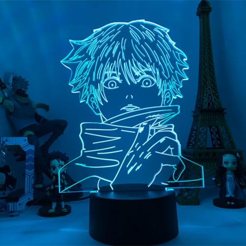 Zhongkaihua Anime 3D Illusion Nachtlicht 7 Farben wechselnde Atmosphäre Anime Lampe Home Desktop Dekorationen Weihnachten Geburtstag Geschenke (Touch + Fernbedienung) von Zhongkaihua