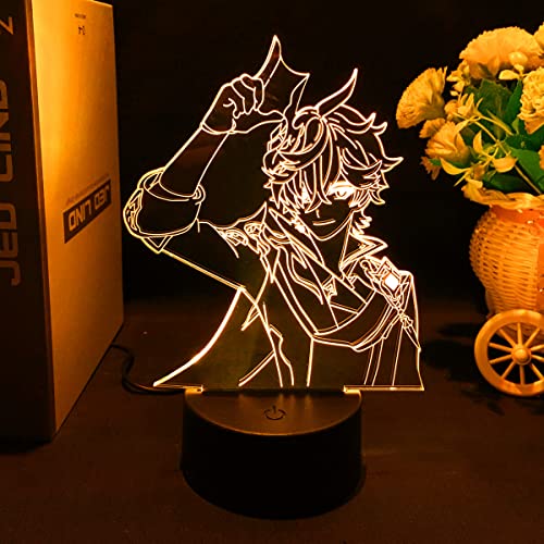 Zhongkaihua Anime Nachtlicht Tartaglia/Kunikuzushi/Raiden Ei/Ningguang/Kamisato Ayaka/Yanfei LED Lampe Anime Illusion Licht Dekor Geschenke von Zhongkaihua