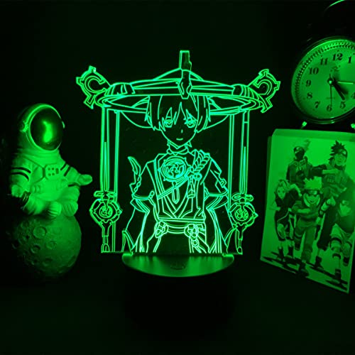 Zhongkaihua Anime Nachtlicht Tartaglia/Kunikuzushi/Raiden Ei/Ningguang/Kamisato Ayaka/Yanfei LED Lampe Anime Illusion Licht Dekor Geschenke von Zhongkaihua