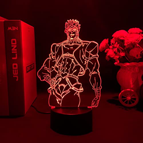Zhongkaihua Anime Nachtlichter Kujo Jotaro/Kira Yoshikage/Dio Brando LED-Licht Anime Illusion Licht Dekor Lichter Geschenke für Fans von Zhongkaihua