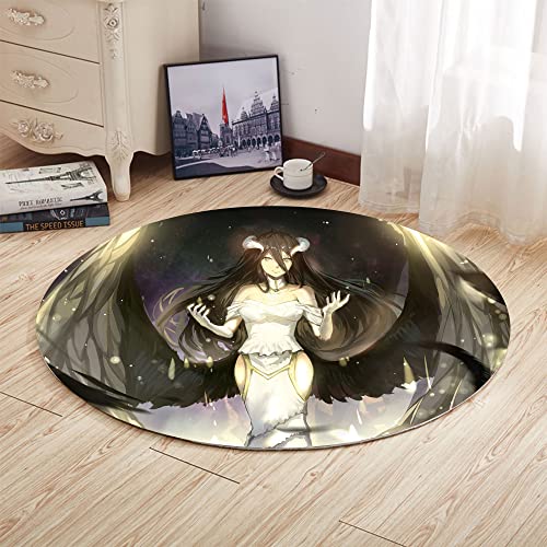 Zhongkaihua Anime Overlord Teppich Overlord Anime Runder Teppich Weicher Cartoon 3D Teppich Rutschfester Teppich für Zuhause Schlafzimmer Wohnzimmer von Zhongkaihua