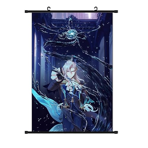 Zhongkaihua Anime-Poster Arlecchino/Xiao/Raiden Shogun, Anime-Roll-Poster, Gemälde, Anime-Merch, hängende Stoffwandkunst, Schlafzimmer, Heimdekorationen (40 x 60 cm) von Zhongkaihua
