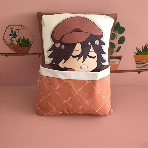 Zhongkaihua Bungo Stray Dogs Dazai Osamu Figuren Plüschkissen, Anime-Cartoon-Plüsch, niedlich, weiche PP-Baumwolle, gefülltes Geschenk, Sammlerstück für Anime-Fans von Zhongkaihua