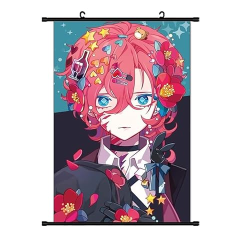 Zhongkaihua Bungo Stray Dogs Scroll-Poster, Anime-Poster, Rollgemälde, Nakahara Chuuya, Poster, Stoffwandkunst, Rollen, zum Aufhängen, Schlafzimmer, Heimdekoration (40 x 60 cm) von Zhongkaihua