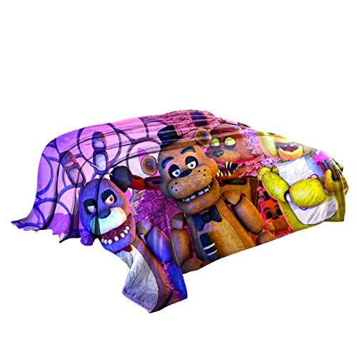 Zhongkaihua FNAF Decke Five Nights Game Flanell Decke Plüsch Neuheit Bedruckt Überwurf Decke Herbst Winter Decken für Indoor Outdoor Reisen Zuhause von Zhongkaihua