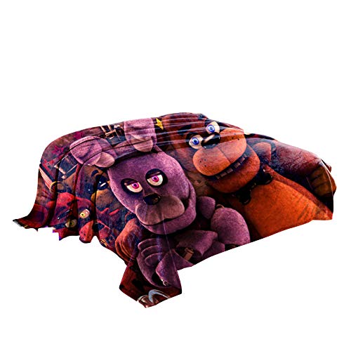 Zhongkaihua FNAF Decke Five Nights Game Flanell Decke Plüsch Neuheit Bedruckt Überwurf Decke Herbst Winter Decken für Indoor Outdoor Reisen Zuhause von Zhongkaihua