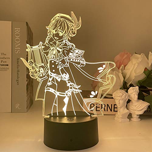 Zhongkaihua Game 3D-Nachtlicht Anime-Charakter Vendi-Figur Nachttischlampe 7 Farbwechsel USB-Ladegerät Stromversorgung durch Touch-Schalter Tisch-Nachtlicht für Kinder Freunde Geschenk von Zhongkaihua