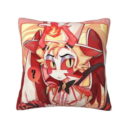Zhongkaihua Hazbin Hotel Kissenbezug - Anime-Figur Alastor/Angel Dust Bedruckt, 45 x 45 cm (Ohne Kissen) von Zhongkaihua