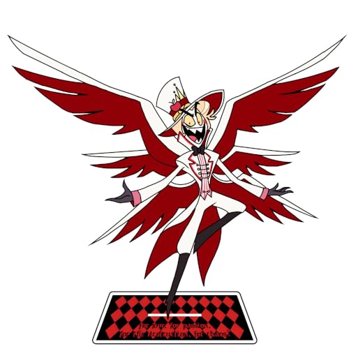 Zhongkaihua Hazbin Hotel Stand Figur Alastor/Angel Dust/Lucifer Hazbin Hotel Acryl Stand Figur, Hazbin Hotel Merch Stehende Figur Dekorationen Sammlerstück von Zhongkaihua