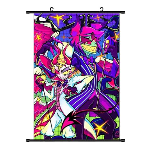 Zhongkaihua Hazbin Hotelposter Engel Staub/Alastor/Luzifer, Anime-Poster, Gemälde, Stoff, hängende Schriftrolle, Wandkunst für Hazbin Hotel, Merch, Schlafzimmer, Heimdekoration Zhongkaihua Hazbin Hotelposter Engel Staub/Alastor/Luzifer, Anime-Poster, Gemälde, Stoff, hängende Schriftrolle, Wandkunst für Hazbin Hotel, Merch, Schlafzimmer, Heimdekoration von Zhongkaihua