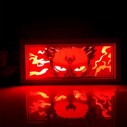 Zhongkaihua JJK Gojo Satoru Ryomen Sukuna Fushiguro Megumi Anime Kreativität Papier Schnitzen Nachtlicht 16 Farben Fernbedienung Touch Nachtlicht Dekoration Geburtstagsgeschenk Zhongkaihua JJK Gojo Satoru Ryomen Sukuna Fushiguro Megumi Anime Kreativität Papier Schnitzen Nachtlicht 16 Farben Fernbedienung Touch Nachtlicht Dekoration Geburtstagsgeschenk von Zhongkaihua