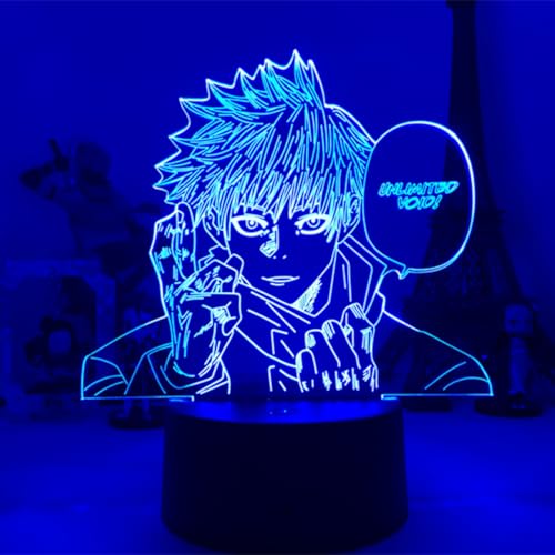 Zhongkaihua Anime 3D Illusion Nachtlicht 7 Farben wechselnde Atmosphäre Anime Lampe Home Desktop Dekorationen Weihnachten Geburtstag Geschenke (Touch + Fernbedienung) von Zhongkaihua