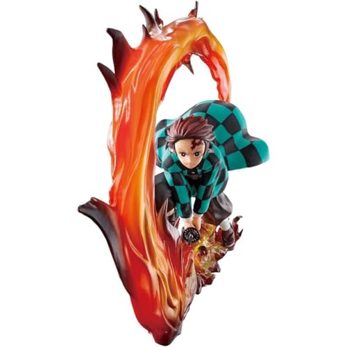 Zhongkaihua Kamado Tanjiro Figur mit Schwert Battle Ver 15CM Anime Statue Model Home Desk Decoration Ornament Geburtstag für Fans von Zhongkaihua