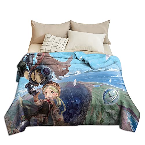 Zhongkaihua Made in Abyss Flanelldecke Made in Abyss Weiche Decke Reg/Nanachi Figuren Bedruckte Decke für Bett Sofa Nickerchen von Zhongkaihua