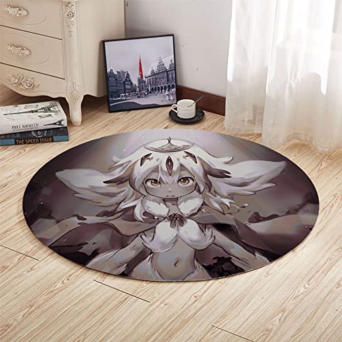 Zhongkaihua Made in Abyss Teppich Made in Abyss Round Rug Bondold/Reg/Nanachi Figuren Bedruckte Bodenmatte rutschfest für Heimdekoration von Zhongkaihua