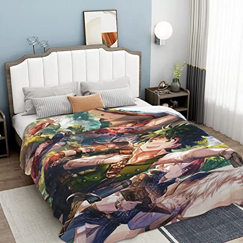 Zhongkaihua My Hero Academia Decke Anime Flanell Decken Überwurf Super Weich Flanell Komfort Sofa Anime Decke für Kinder Erwachsene Bett Couch von Zhongkaihua